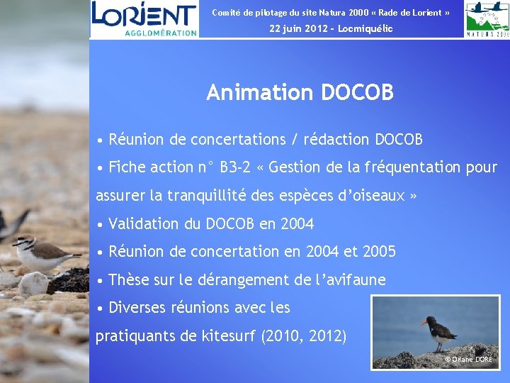 Comité de pilotage du site Natura 2000 « Rade de Lorient » 22 juin