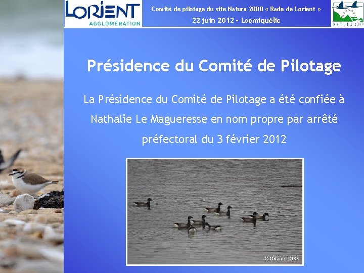 Comité de pilotage du site Natura 2000 « Rade de Lorient » 22 juin