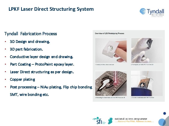 LPKF Laser Direct Structuring System Tyndall Fabrication Process • 3 D Design and drawing.