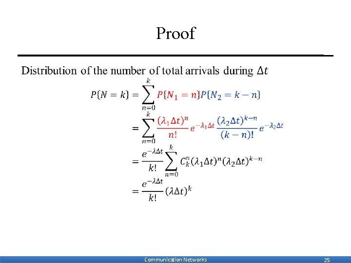 Proof • Communication Networks 25 Proof • Communication Networks 25