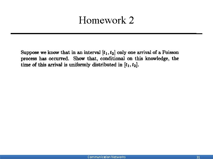 Homework 2 Communication Networks 31 