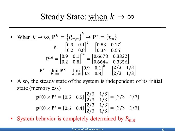 • Communication Networks 40 • Communication Networks 40