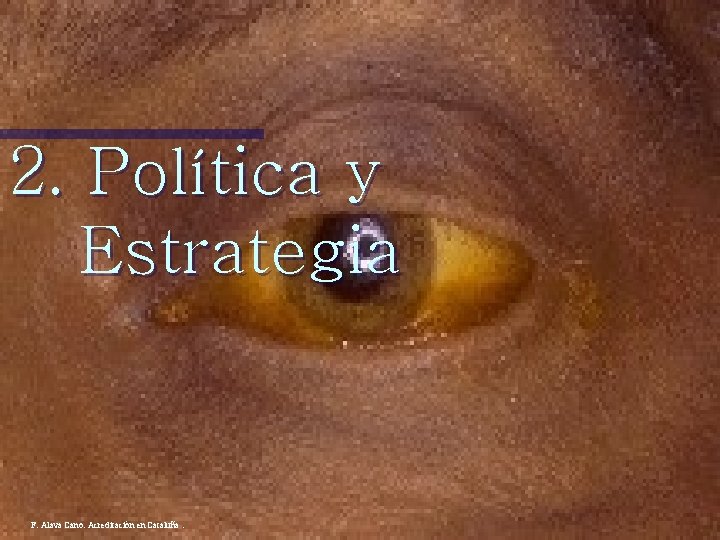 2. Política y Estrategia F. Alava Cano. Acreditación en Cataluña. 