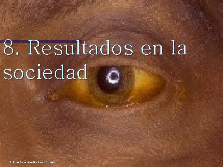 8. Resultados en la sociedad F. Alava Cano. Acreditación en Cataluña. 