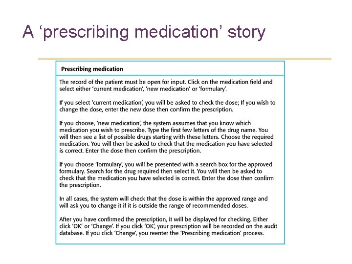 14 A ‘prescribing medication’ story 