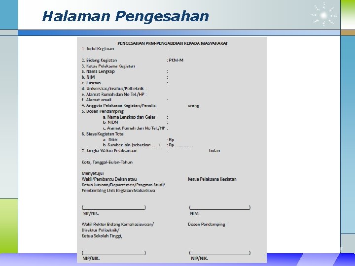 Halaman Pengesahan 