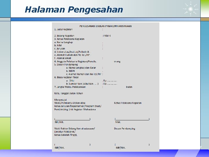 Halaman Pengesahan 