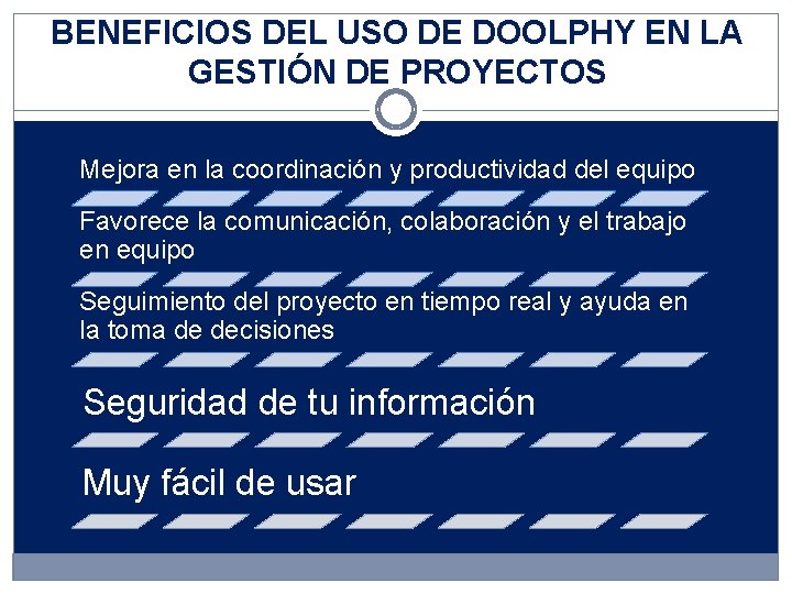 BENEFICIOS DEL USO DE DOOLPHY EN LA GESTIÓN DE PROYECTOS Mejora en la coordinación