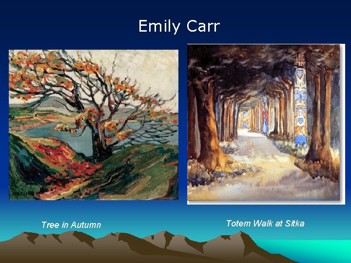 Emily Carr Tree in Autumn Totem Walk at Sitka 