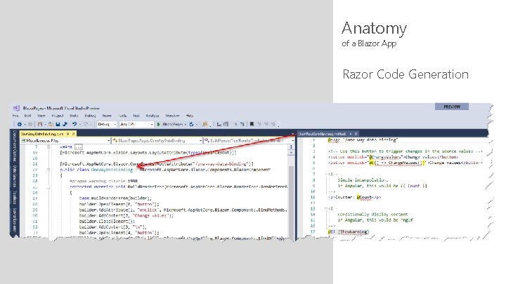 Anatomy of a Blazor App Razor Code Generation 