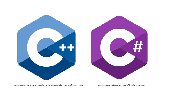 https: //commons. wikimedia. org/wiki/File: Images_200 px-ISO_C%2 B%2 B_Logo_svg. png https: //commons. wikimedia. org/wiki/File: Csharp_Logo.