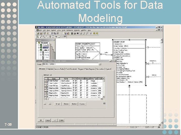 Automated Tools for Data Modeling 7 -35 