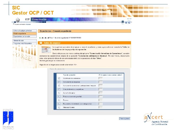 SIC Gestor OCP / OCT 20 SIC Gestor OCP / OCT 20
