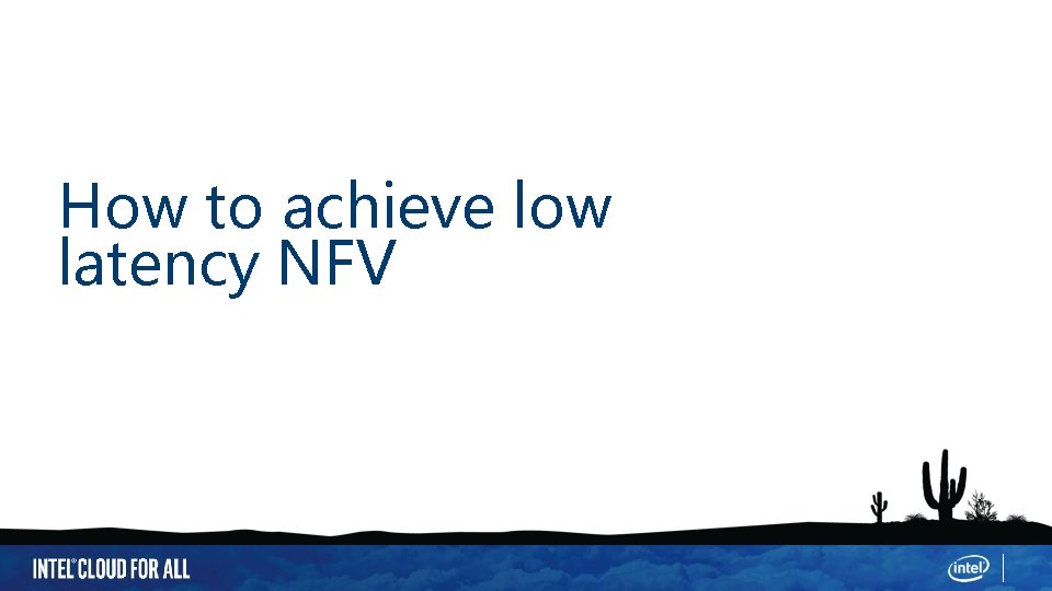 How to achieve low latency NFV 