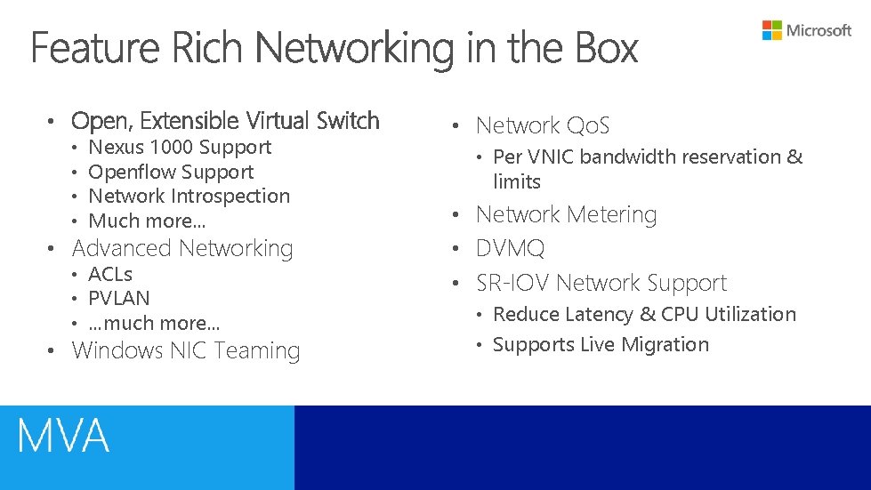  • Open, Extensible Virtual Switch • • Nexus 1000 Support Openflow Support Network