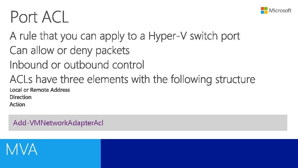 Add-VMNetwork. Adapter. Acl 