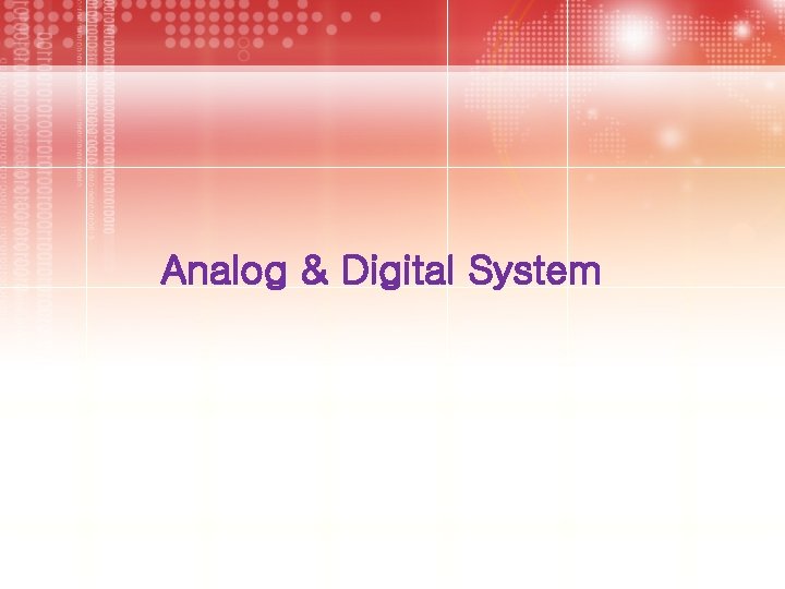 Analog & Digital System 