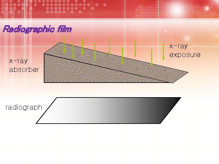 Radiographic film x-ray absorber radiograph x-ray exposure 