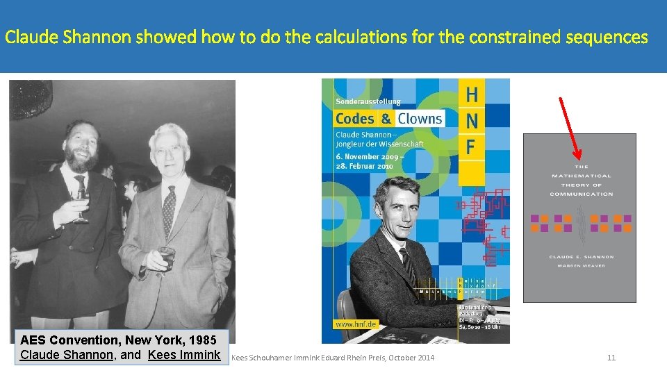 Claude Shannon showed how to do the calculations for the constrained sequences AES Convention,