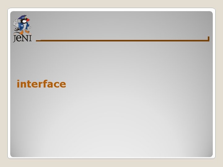interface interface