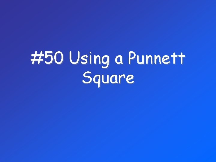 #50 Using a Punnett Square 