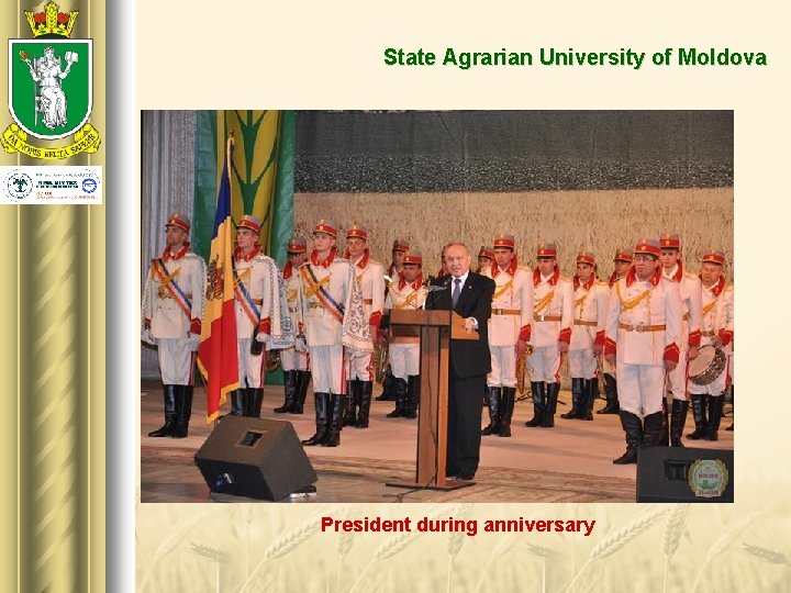 State Agrarian University of Moldova President during anniversary 