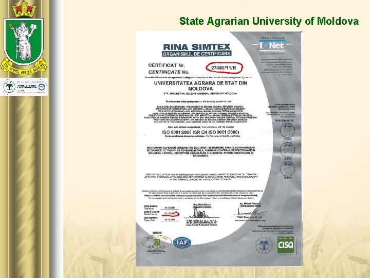 State Agrarian University of Moldova 