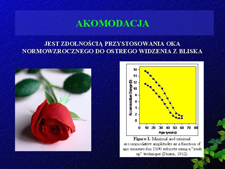 AKOMODACJA JEST ZDOLNOŚCIĄ PRZYSTOSOWANIA OKA NORMOWZROCZNEGO DO OSTREGO WIDZENIA Z BLISKA 