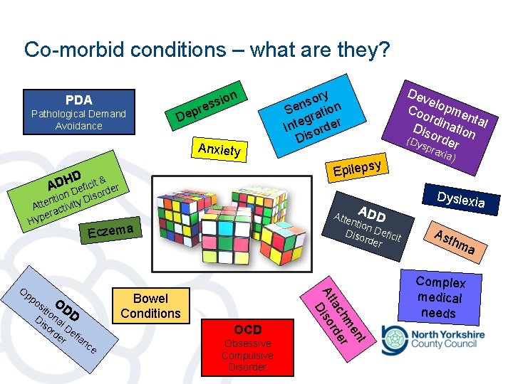 Co-morbid conditions – what are they? PDA Pathological Demand Avoidance n ssio re p Co-morbid conditions – what are they? PDA Pathological Demand Avoidance n ssio re p