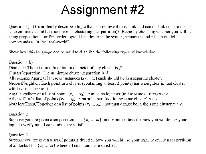 Assignment #2 