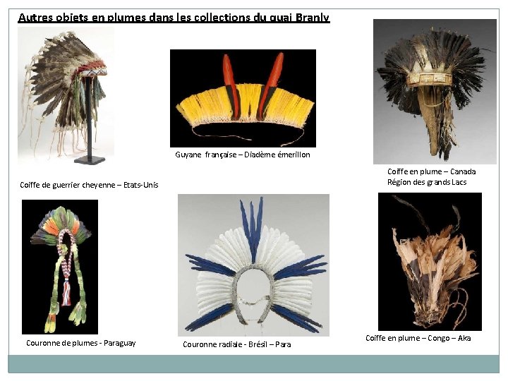 Autres objets en plumes dans les collections du quai Branly Guyane française – Diadème