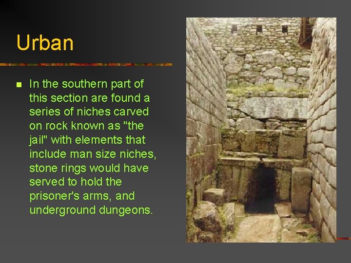 Urban n In the southern part of this section are found a series of Urban n In the southern part of this section are found a series of