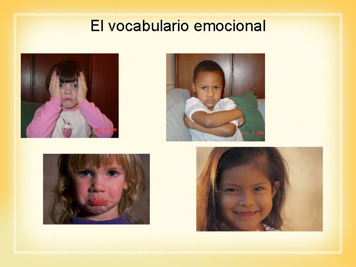 El vocabulario emocional 