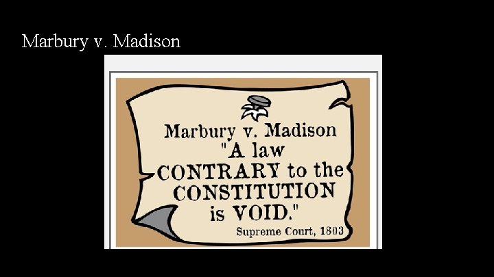Marbury v. Madison Marbury v. Madison