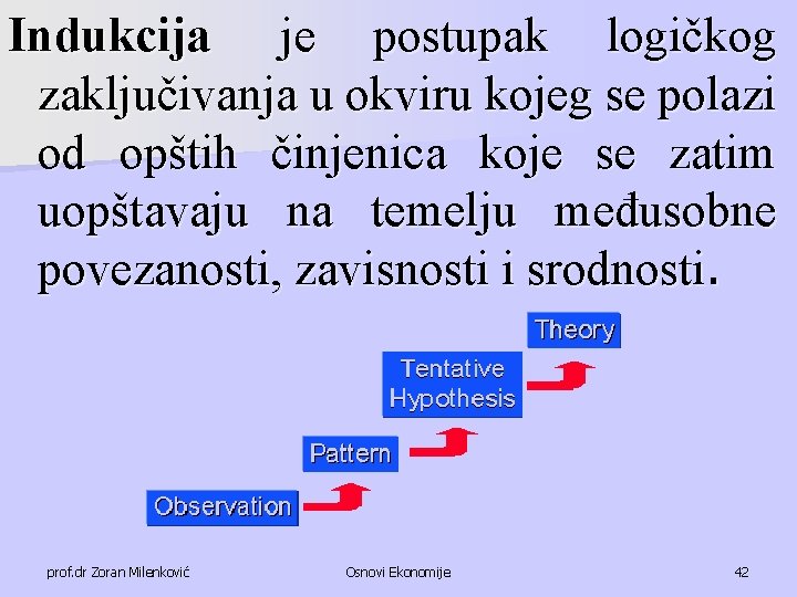 Indukcija je postupak logičkog zaključivanja u okviru kojeg se polazi od opštih činjenica koje