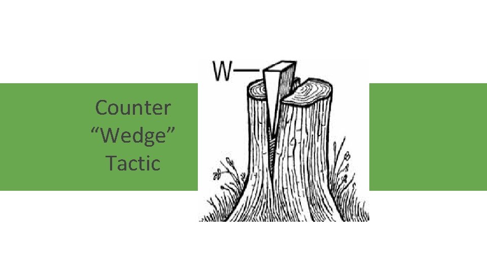 Counter “Wedge” Tactic 