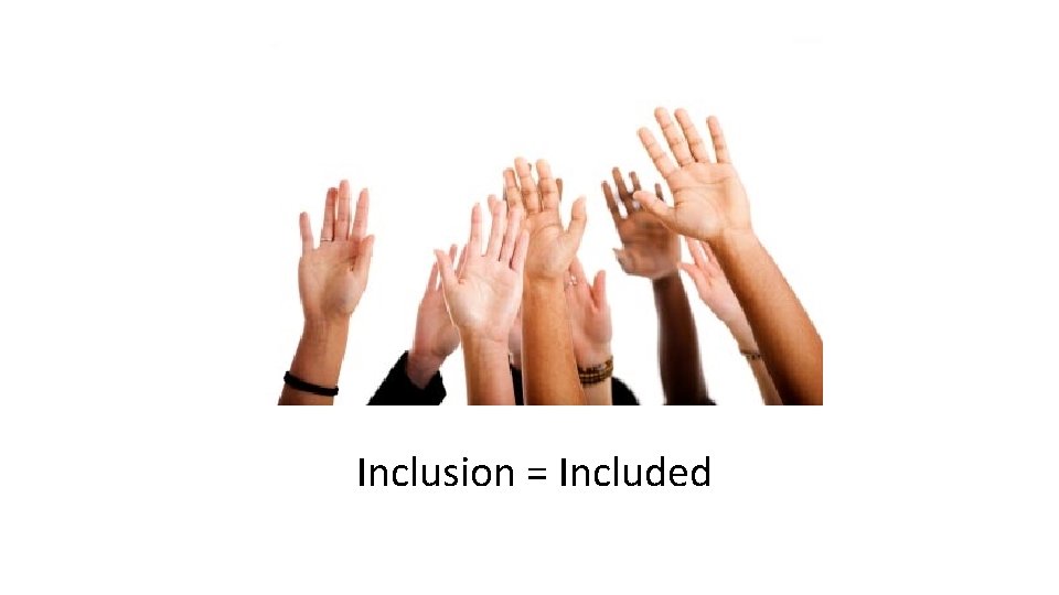 Inclusion = Included 