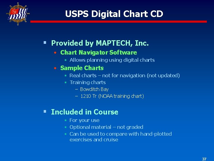 USPS Digital Chart CD § Provided by MAPTECH, Inc. • Chart Navigator Software §