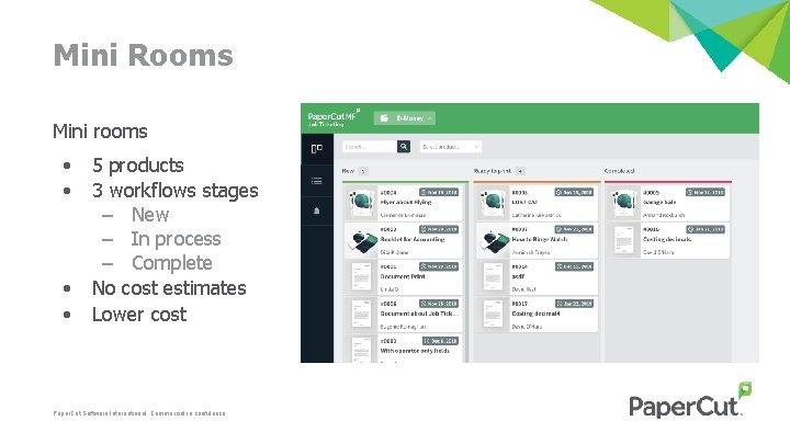 Mini Rooms Mini rooms • • 5 products 3 workflows stages – New –