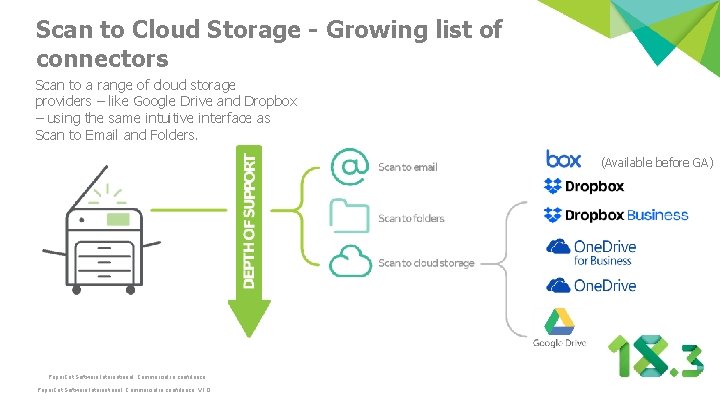 Scan to Cloud Storage - Growing list of connectors Scan to a range of