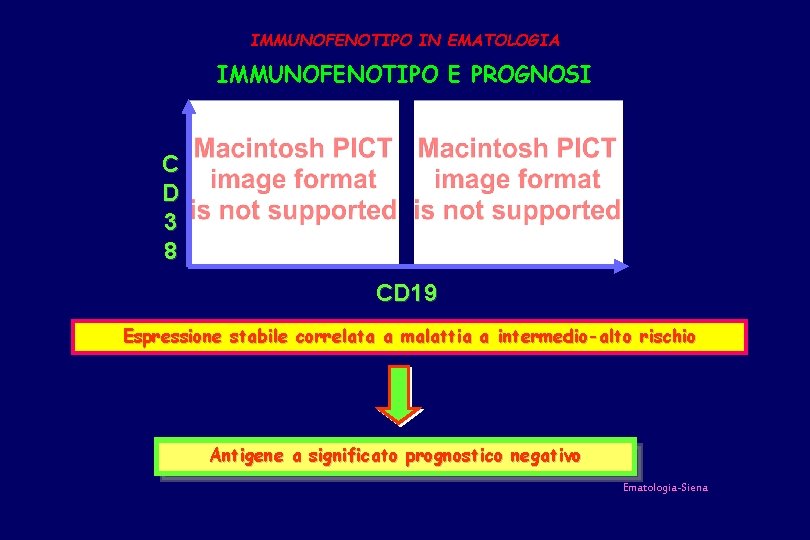 IMMUNOFENOTIPO IN EMATOLOGIA IMMUNOFENOTIPO E PROGNOSI C D 3 8 CD 19 Espressione stabile