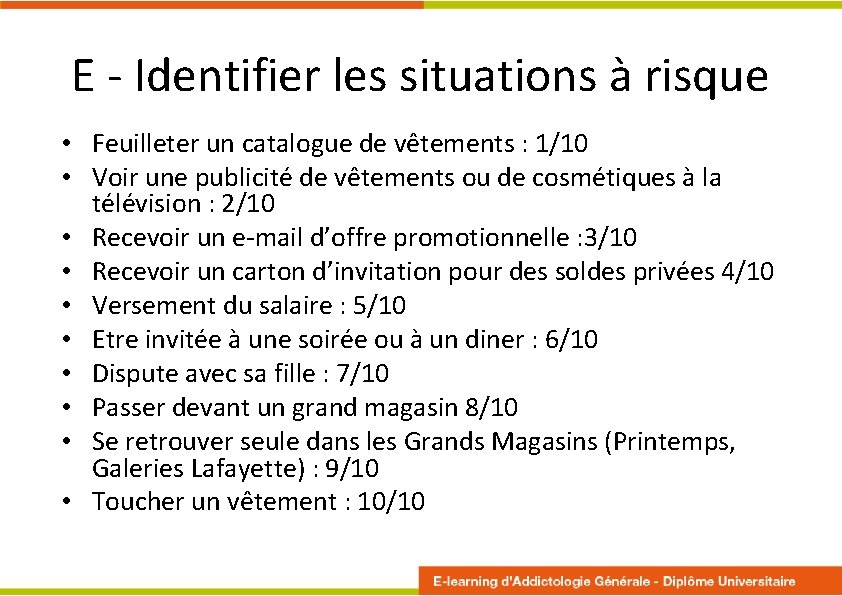 E - Identifier les situations à risque • Feuilleter un catalogue de vêtements : E - Identifier les situations à risque • Feuilleter un catalogue de vêtements :