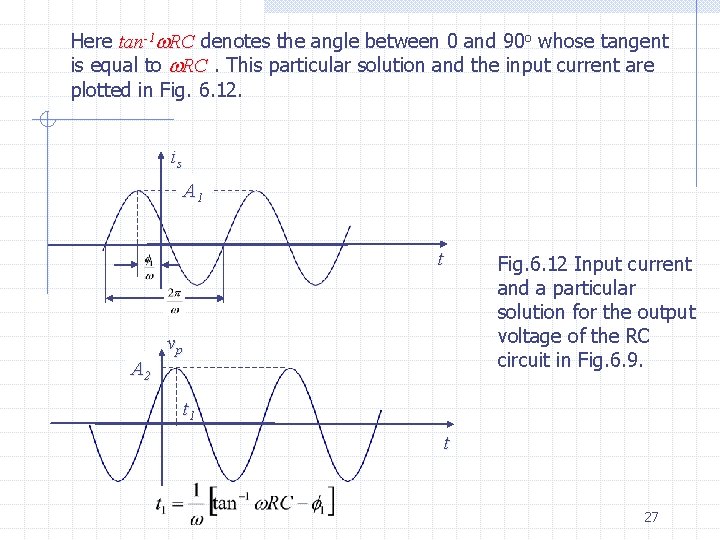 Here tan-1 RC denotes the angle between 0 and 90 o whose tangent is