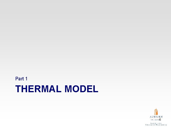 Part 1 THERMAL MODEL 4 