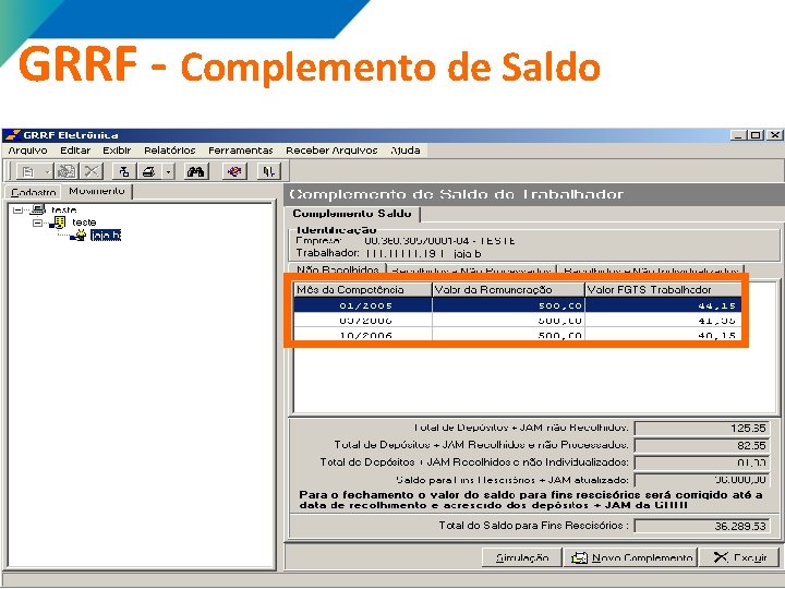 GRRF - Complemento de Saldo 