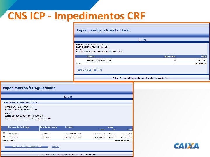 CNS ICP - Impedimentos CRF 