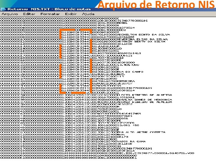 Arquivo de Retorno NIS 