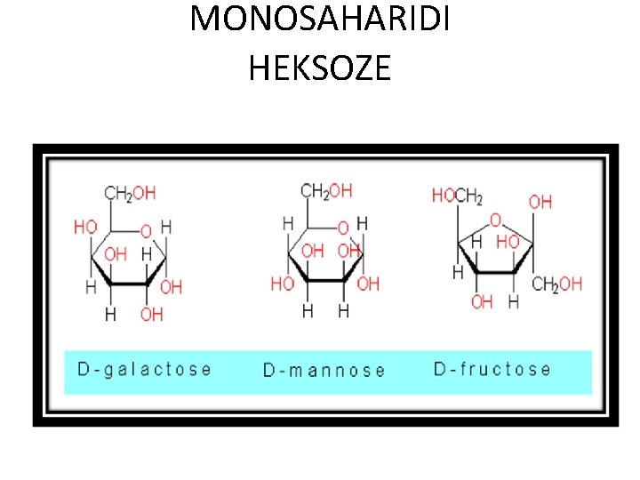 MONOSAHARIDI HEKSOZE 