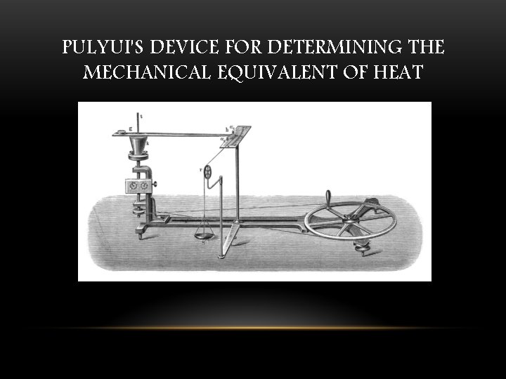PULYUI'S DEVICE FOR DETERMINING THE MECHANICAL EQUIVALENT OF HEAT 