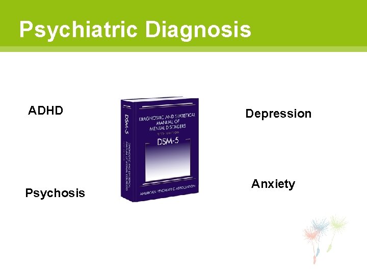 Psychiatric Diagnosis ADHD Psychosis Depression Anxiety 